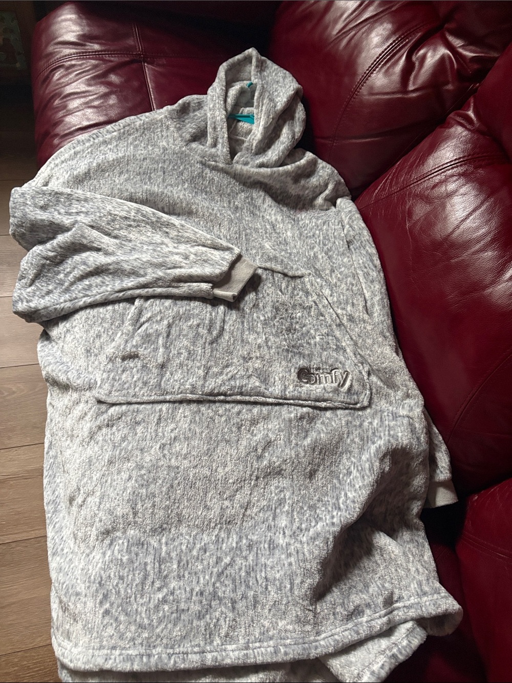 Men's oversized “the Comfy” Hoodie in Heather Light Gray
